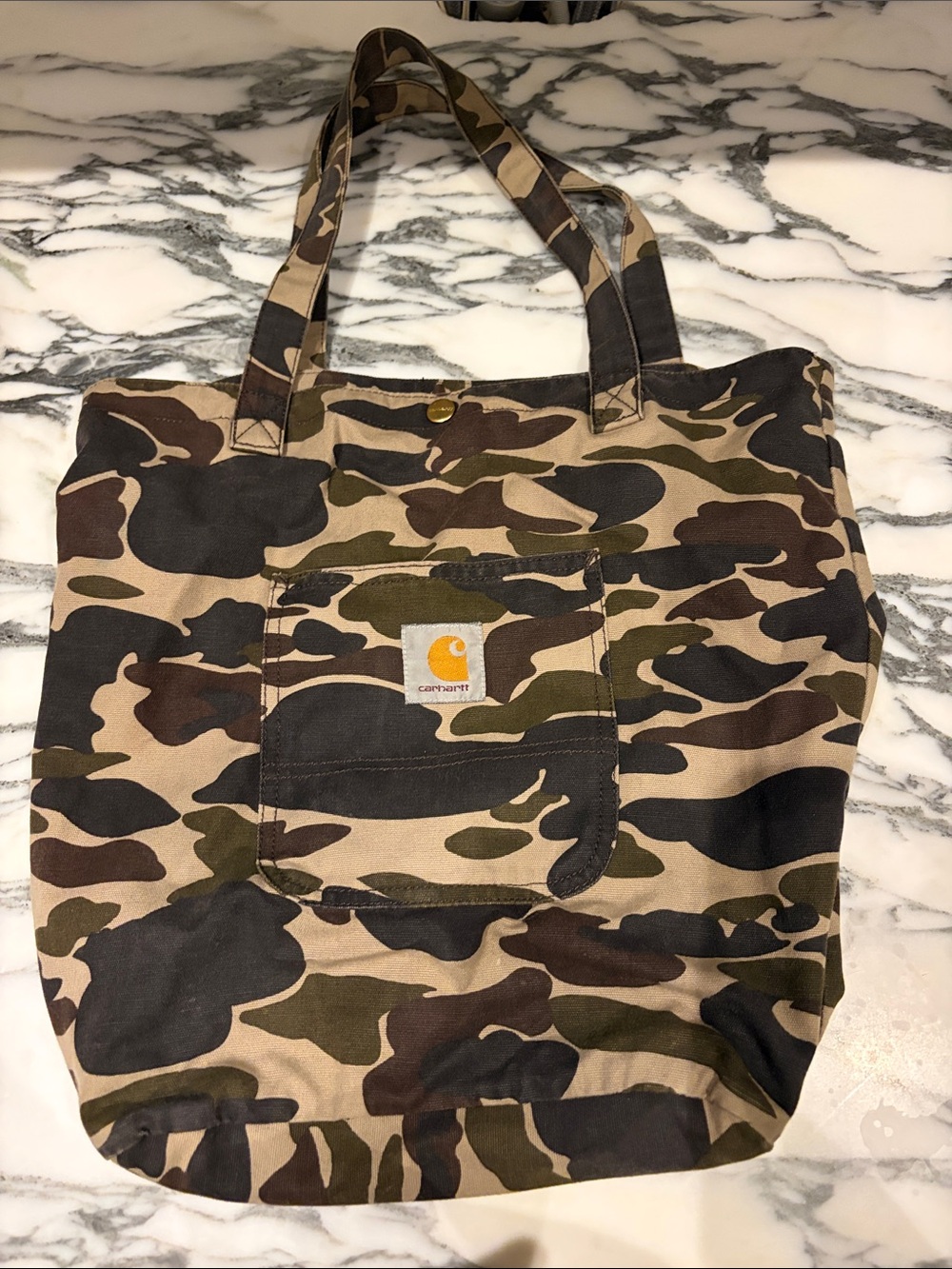 Carhartt Camo Canvas Tote Bag - Green/Brown/Black